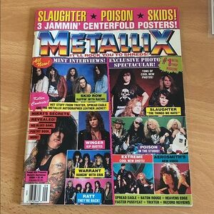 Vintage MetalLix Magazine Heavy Metal September 1990 Poison Crue Skid Row More!